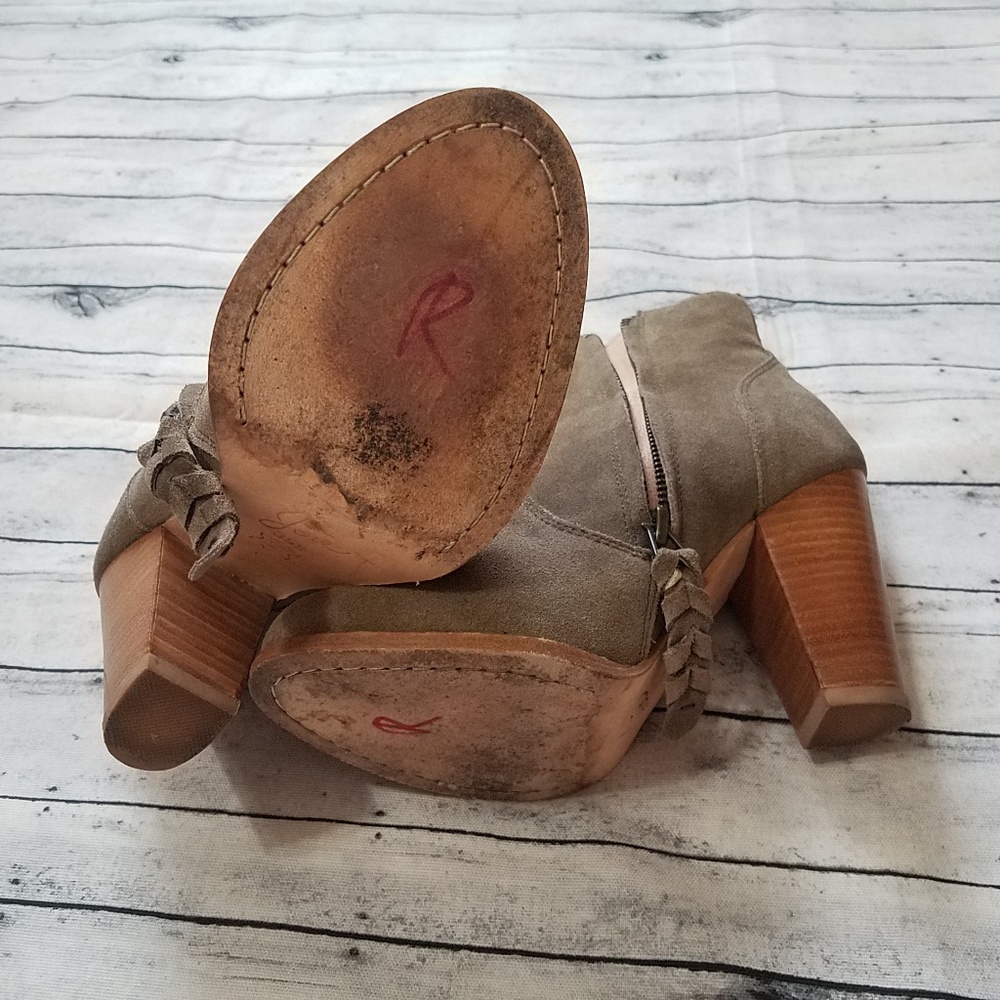 Joie |taupe leather booties, size 5.5 - Picture 6 of 6